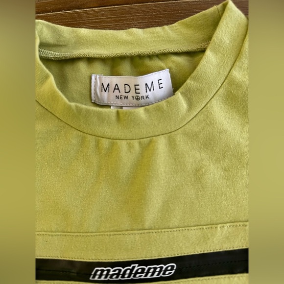Mademe Lime Green Pocket Front Tank Size M - Picture 3 of 7